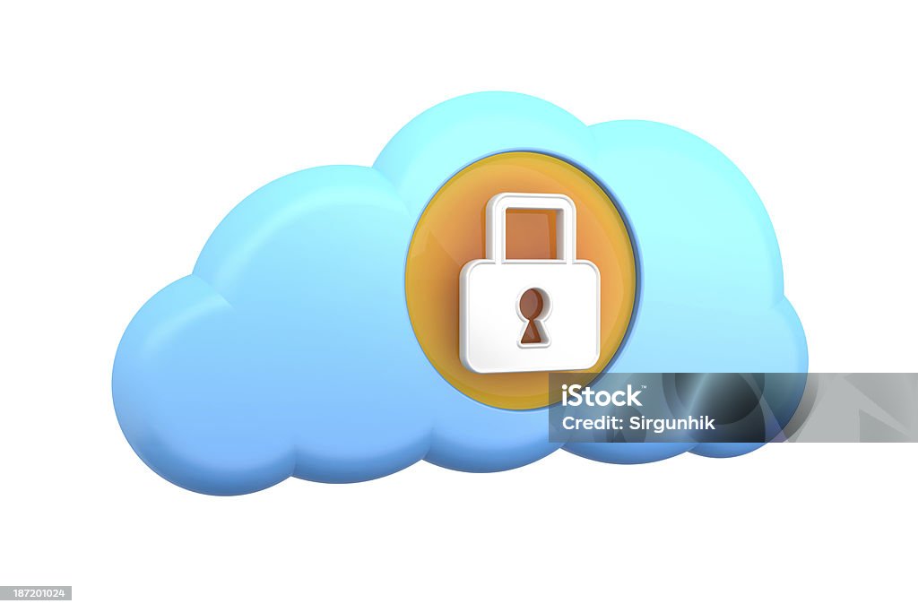 Computación en nube que aparece: Bloqueo de - Foto de stock de Accesibilidad libre de derechos
