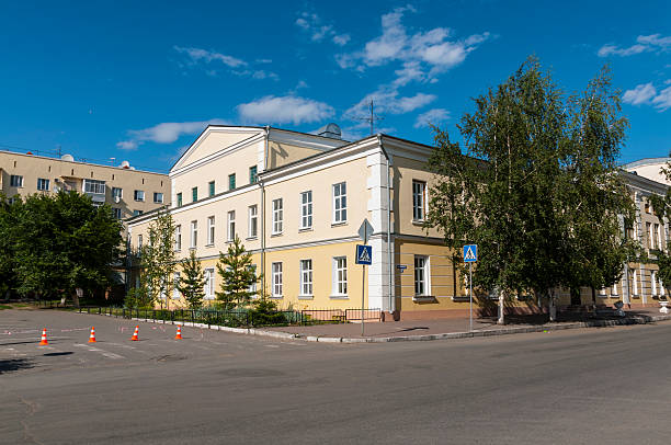 istock Old house barracks  in the Omsk Siberia Russia 187201236