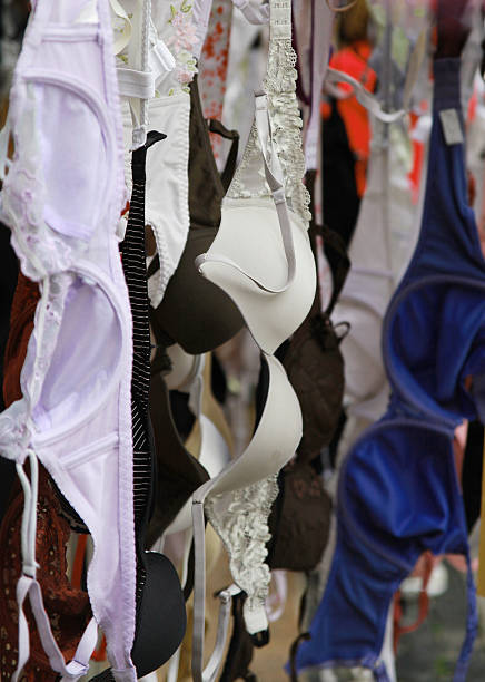 istock Bras hanging for sale 187202442