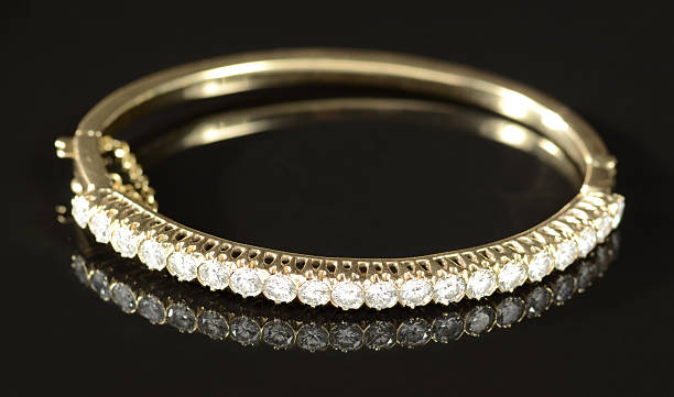 istock Diamond and Gold Tennis Bracelet 187202683