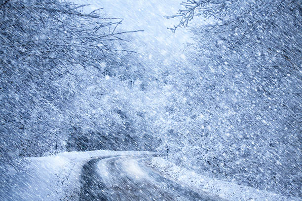 istock highway in the winter forest at snowfall 187203080