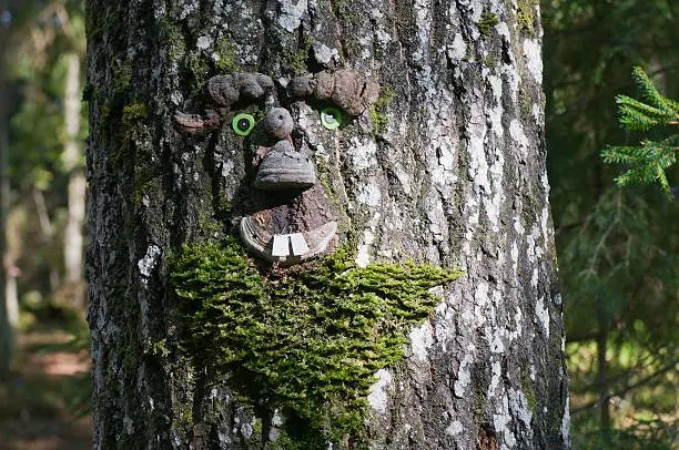 Portrait of the hobgoblin on the tree