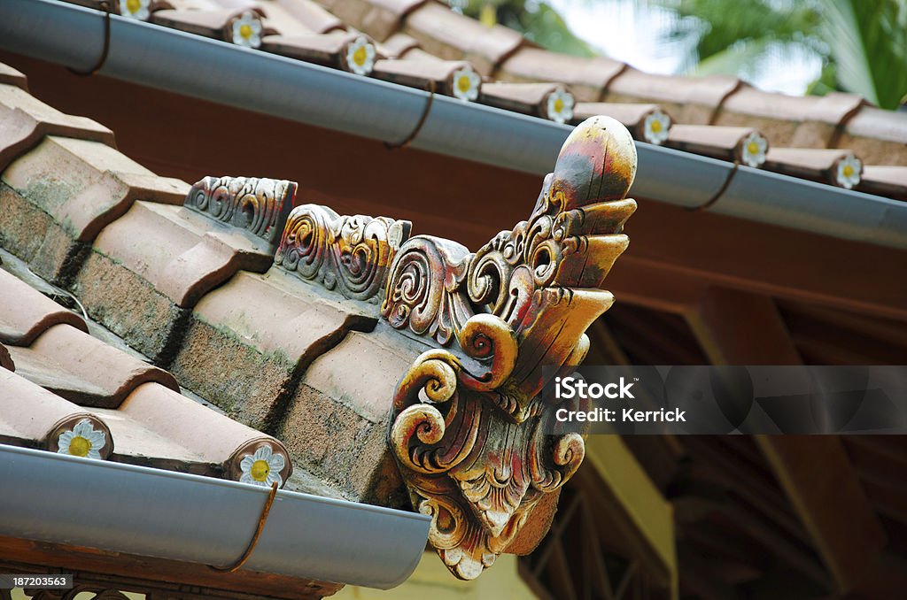 Dach – detail im traditionellen Stil von Bali, Indonesien - Lizenzfrei Architektur Stock-Foto