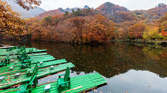 China, Liaoning, Benxi, Guanmen Mountain National Forest Park, Autumn Scenery