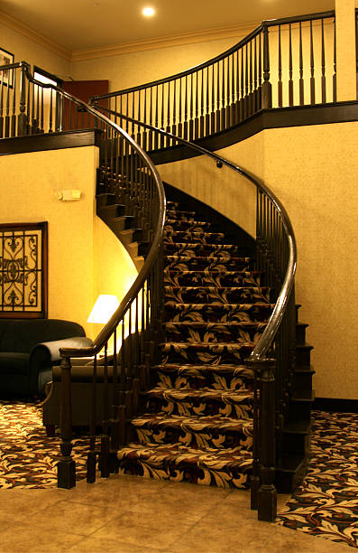 istock Spiral Staircase in Hotel Lobby 187205433