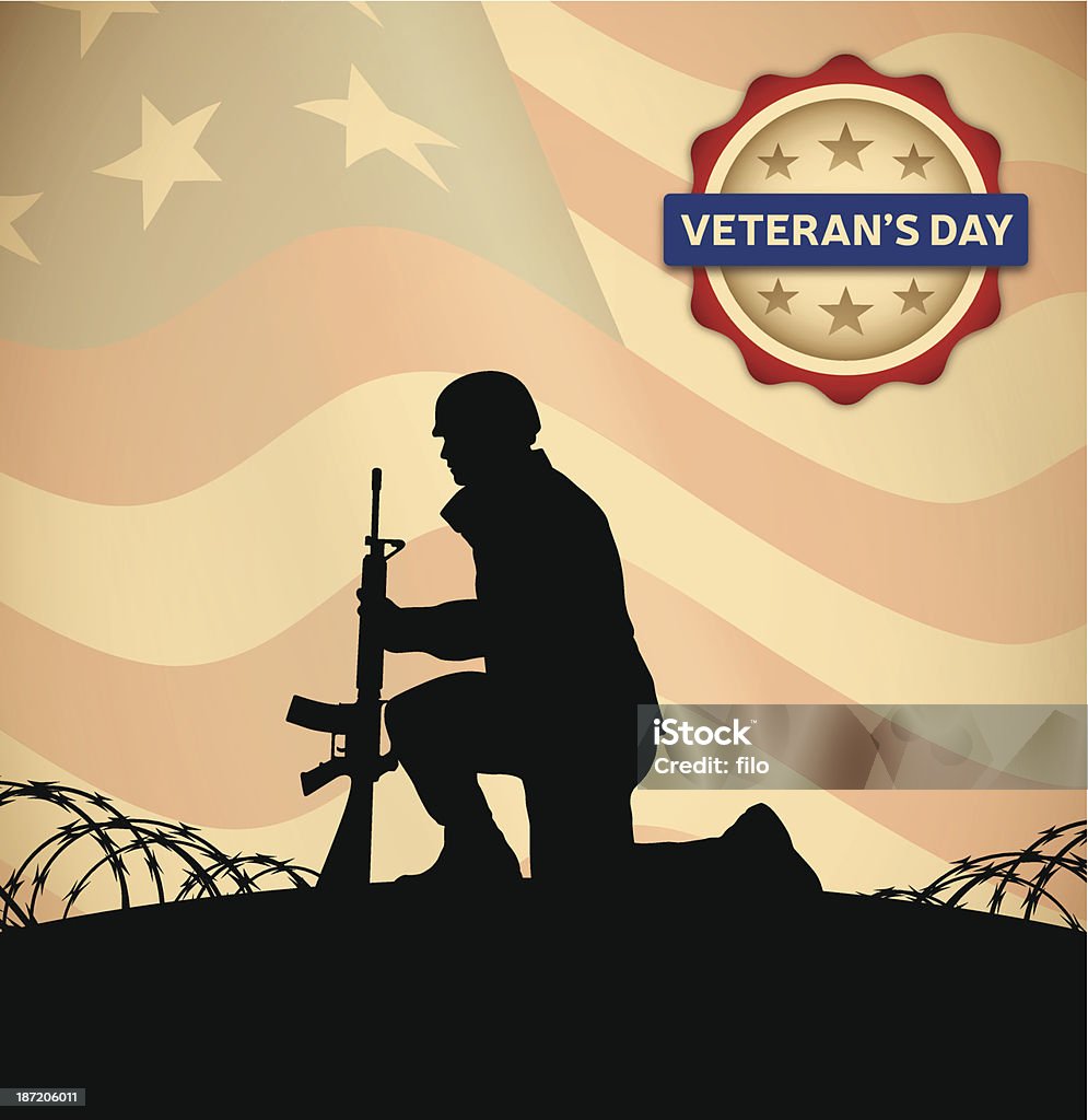 Veterans Day Veteran's Day Background with copy space. EPS 10 file. Transparency effects used on highlight elements. Armed Forces stock vector