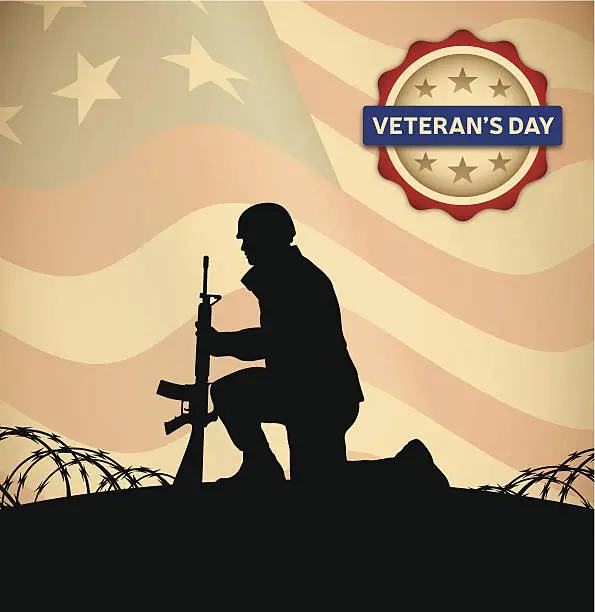 Vector illustration of Veterans Day