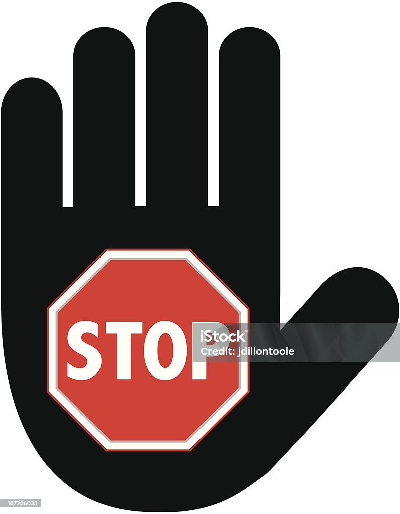 Hand Sign | Stop Hand Sign  Stop Sign stock vector