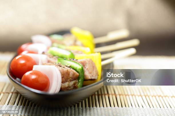 Barbecue Skewers Stock Photo - Download Image Now - Close-up, Cooking, Dinner