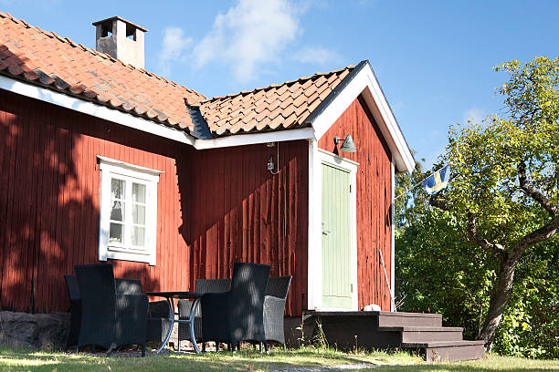 Piccola casa svedese - foto stock