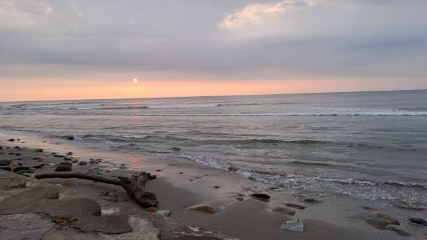 istock Pretty view of the sunset beach 1872082994