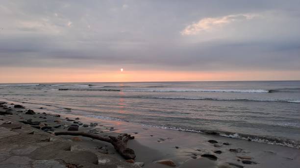 istock Pretty view of the sunset beach 1872082997