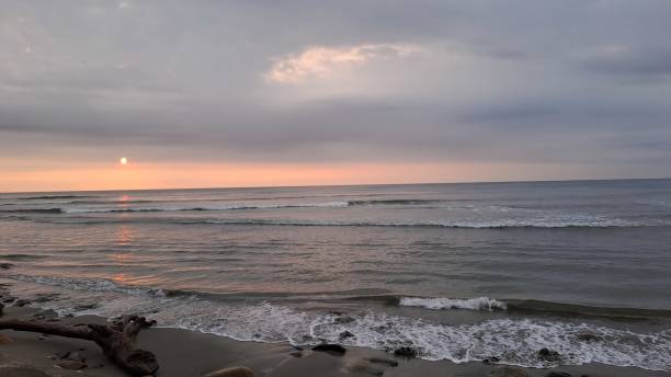 Pretty view of the sunset beach