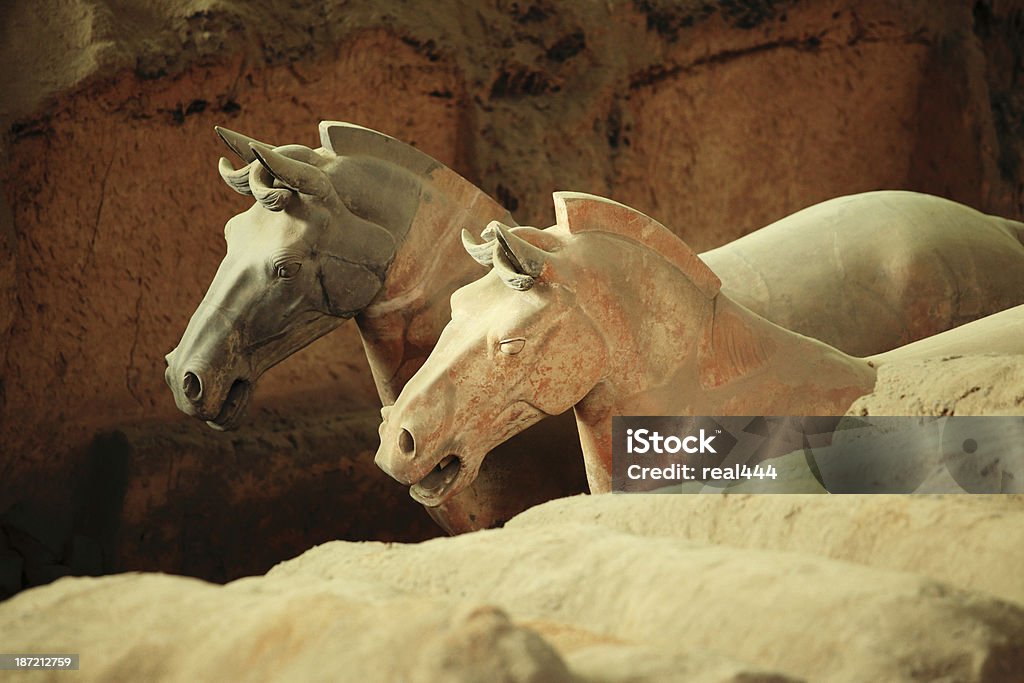 Guerriers de terre cuite - Photo de Xian libre de droits