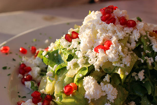 Greek Salad closeup stock photo