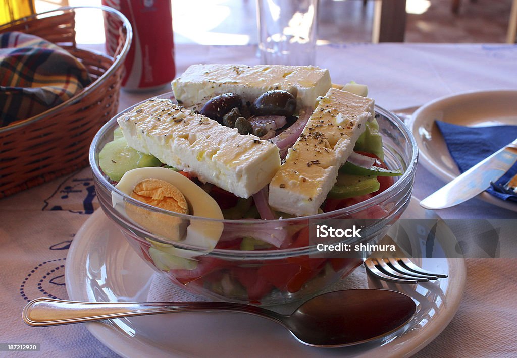 Greek Salad The world famous Greek Salad Agriculture Stock Photo