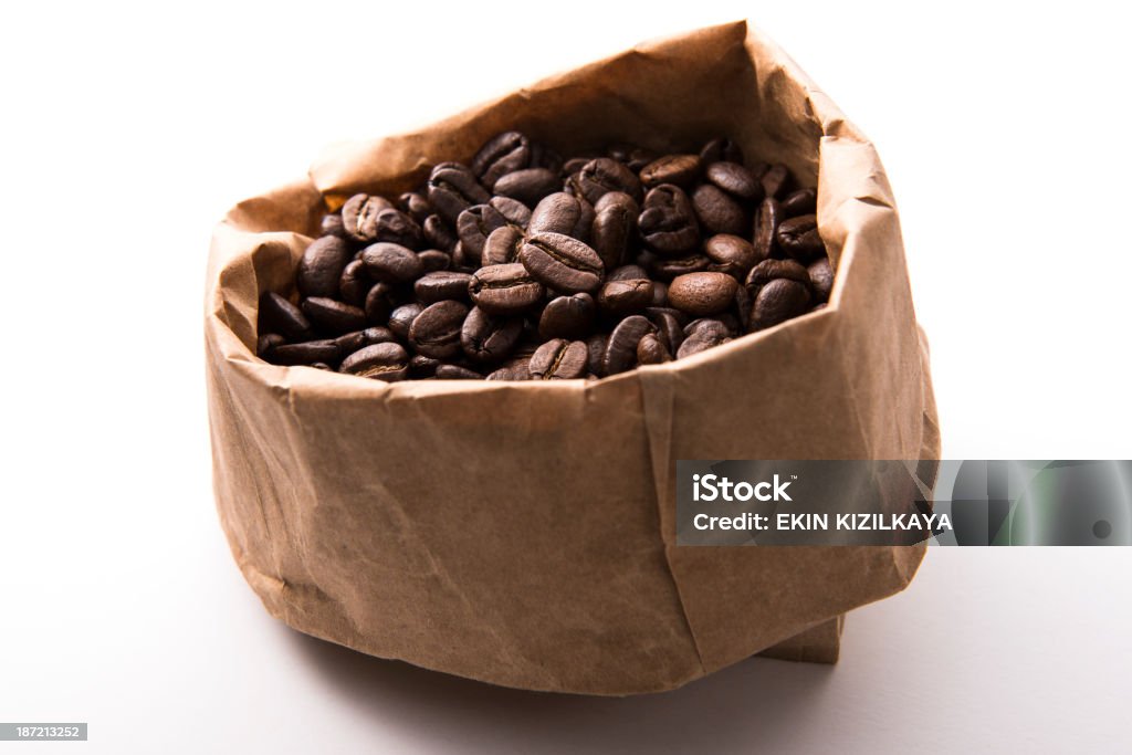Grãos de café - Foto de stock de Branco royalty-free