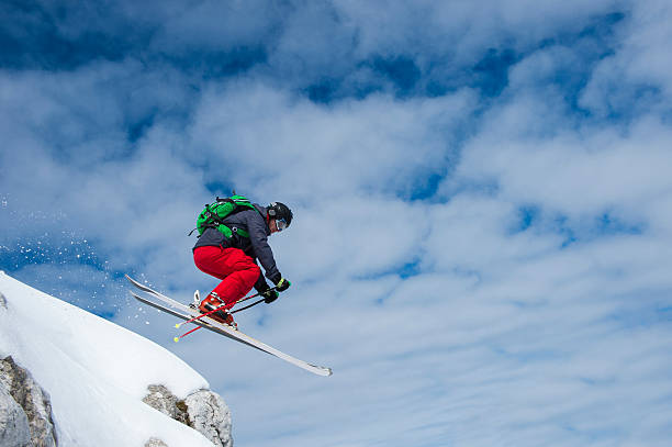 istock Free Ride Skier Jumping 187213908