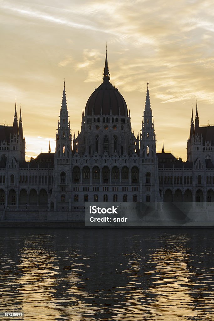 Sede do Parlamento húngaro - Royalty-free Amanhecer Foto de stock