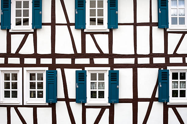istock Facade of an old half-timbered house 187216160