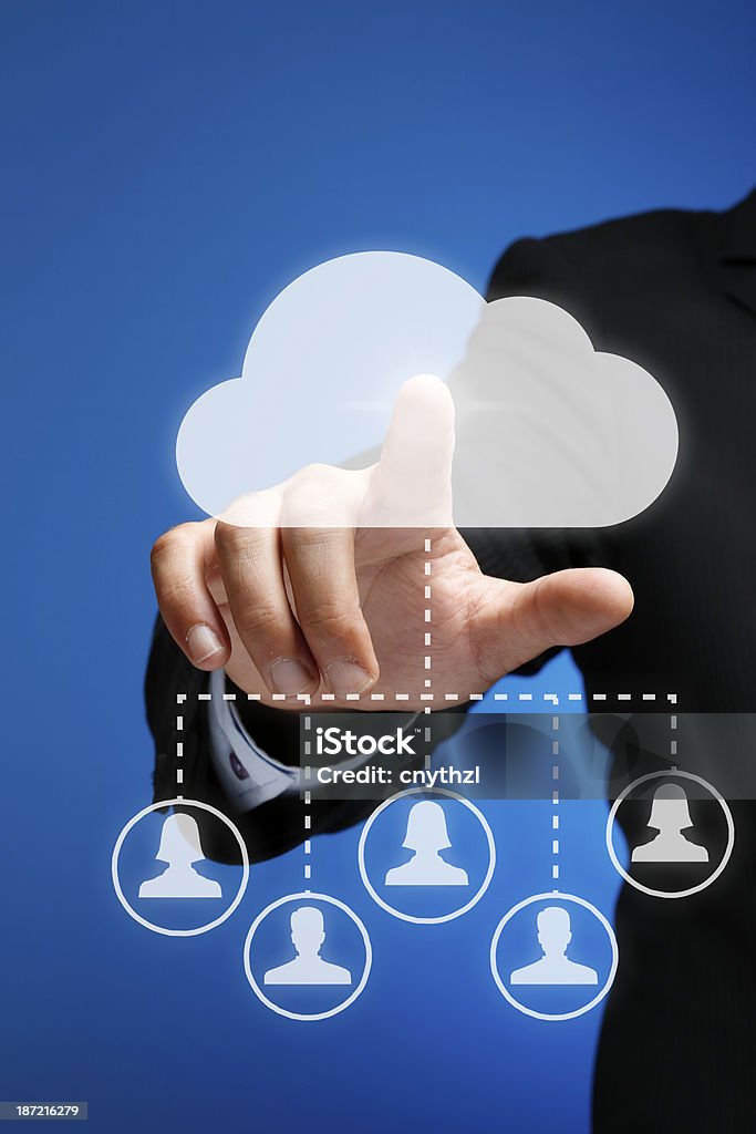 Business-Netzwerk-Konzept unter einem Cloud - Lizenzfrei Brainstorming Stock-Foto