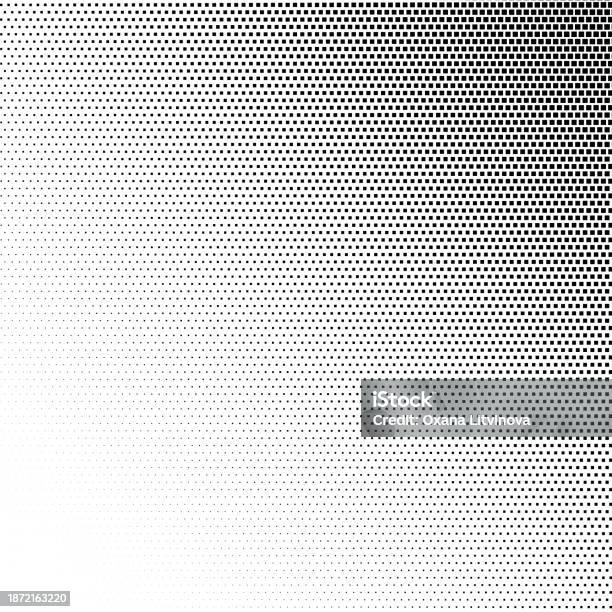 Gradient Raster Graphics Corner With A Halftone Raster Gradient Pattern Of Small Black Squares ...