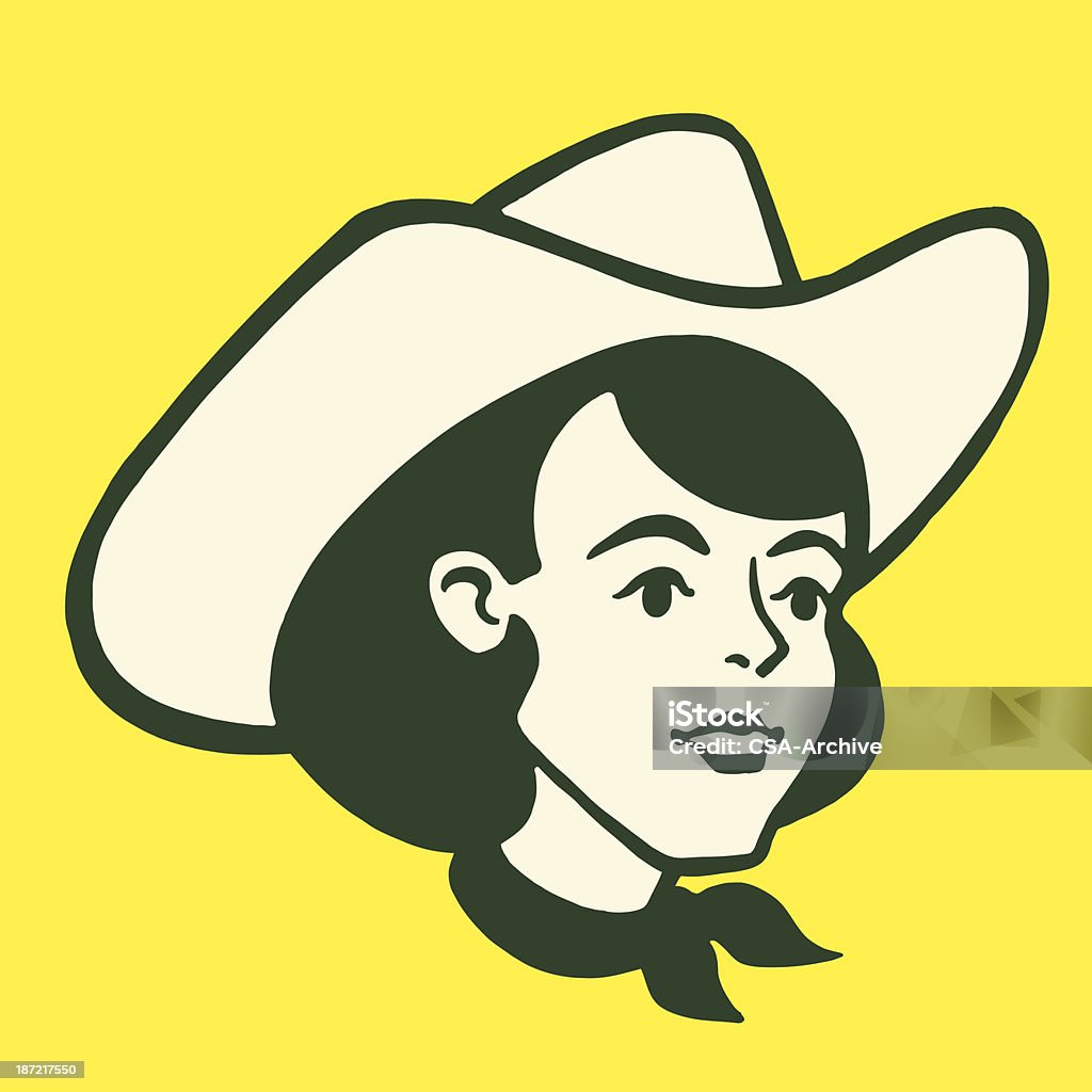 Portrait of a Cowgirl Cowboy stock vector