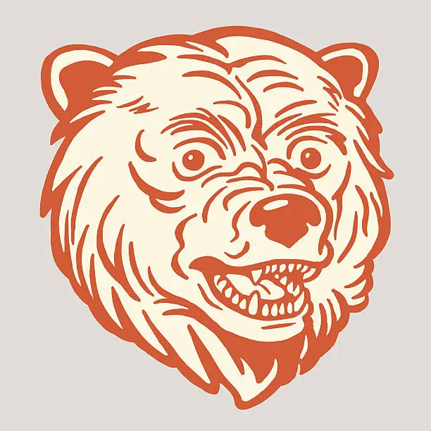 Vector illustration of Bear Head