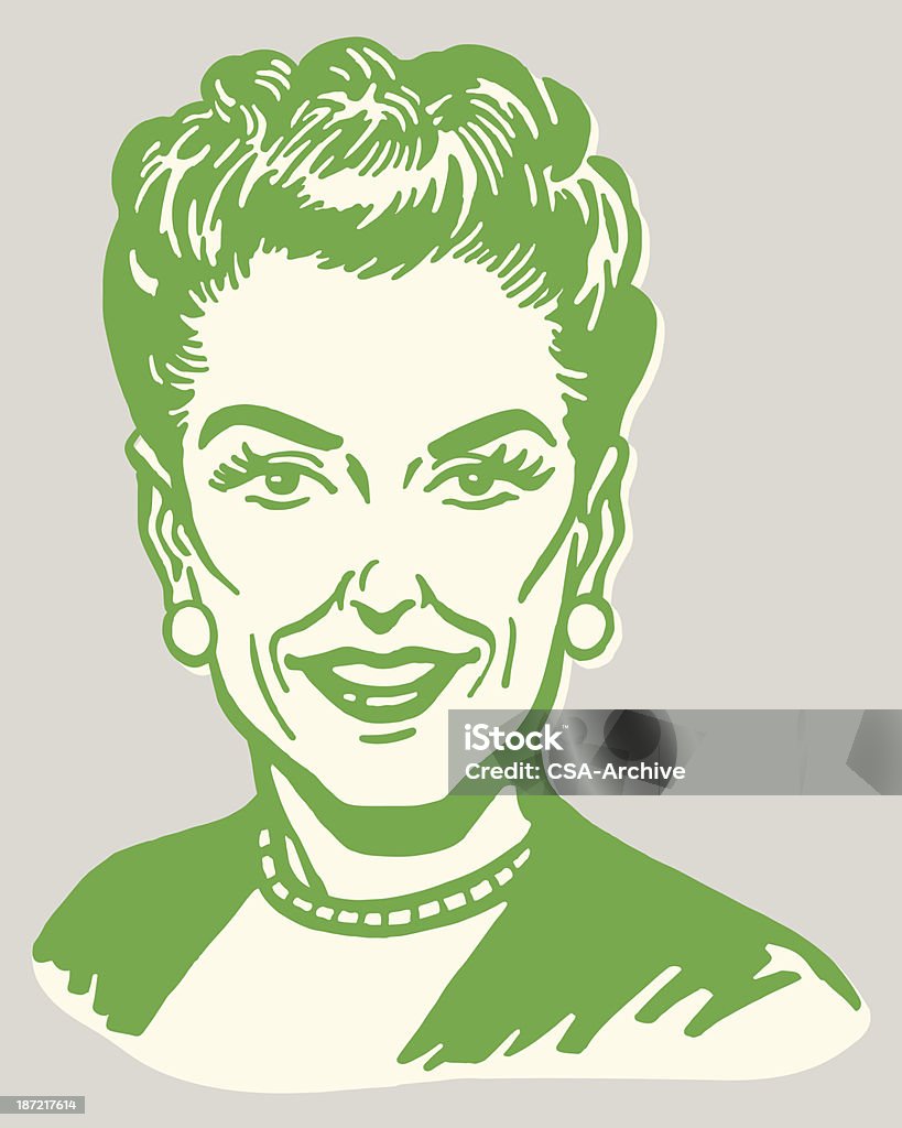 Uśmiechająca się kobieta - Grafika wektorowa royalty-free (Ilustracja)