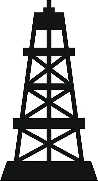 Vector illustration of Oil Rig Icon