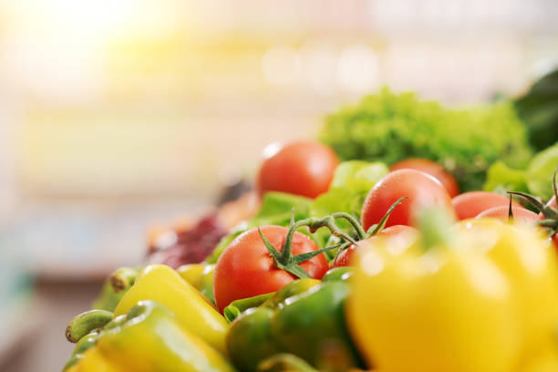 Fresh vegetables at the grocery store
