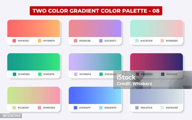 Gradient Background Mat Color Vector Set Of Gradient Backgrounds Color Bright Palette Texture ...