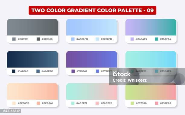Fresh Gradient Color Vector Set Of Gradient Backgrounds Color Bright Palette Texture ...