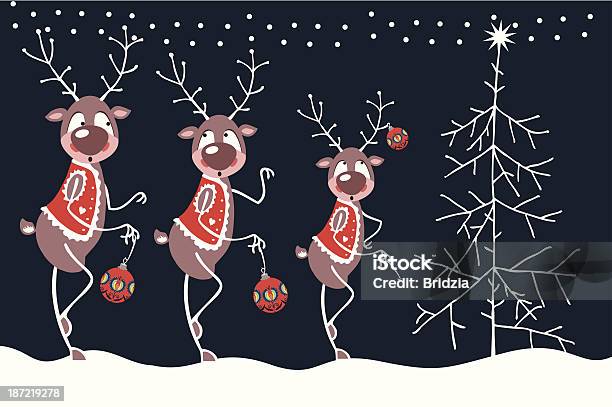 Henry 순록 및 크리스마스 트리 12월에 대한 스톡 벡터 아트 및 기타 이미지 - 12월, 계절, 공휴일