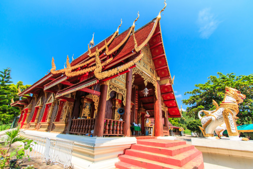Wat Temple in Mae Chaem District Chiang Mai Thailand