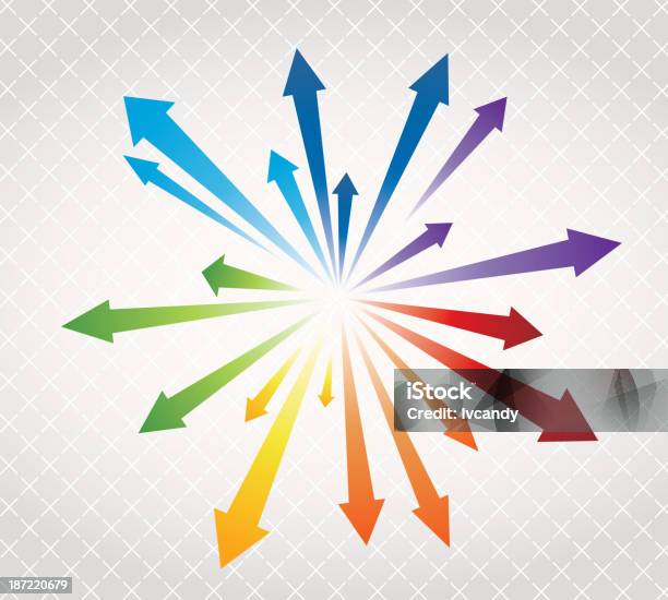 Radial Arrows Stock Illustration - Download Image Now - Arrow Symbol, Exploding, Blurred Motion
