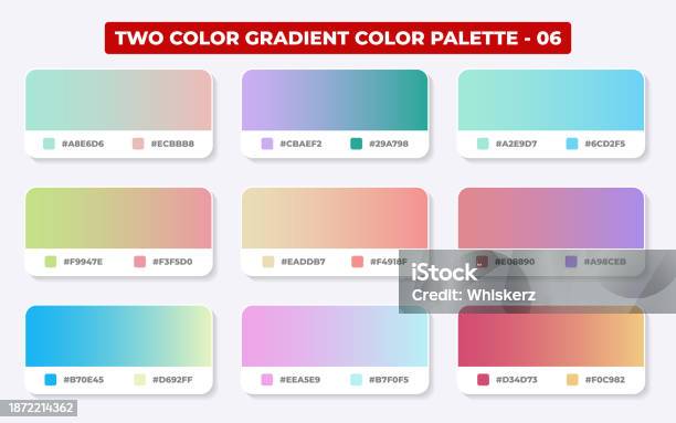 Fresh Gradient Color Vector Set Of Gradient Backgrounds Color Bright Palette Texture ...