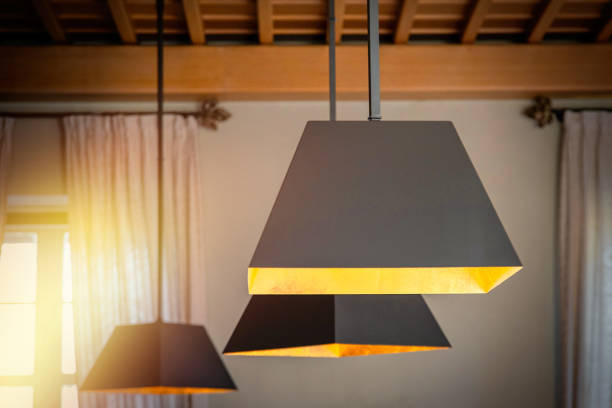 istock Modern hanging lamps in a classic cozy interior 1872214734