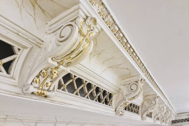 istock Classic style gypsum moulding plaster for ceiling decoration 1872214757