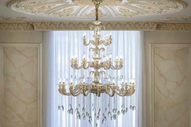 istock Luxurious expensive chandelier in a royal classic interior 1872214761