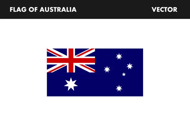 Vector illustration of Australia flag. Flag of Australia illustration, Flag picture. Vector