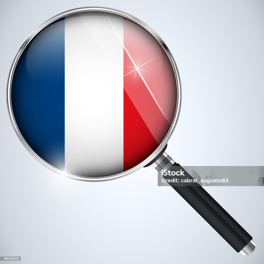 NSA Stany Zjednoczone Rząd Szpieg プログラム kraju, Francja - Grafika wektorowa royalty-free (Analizować)