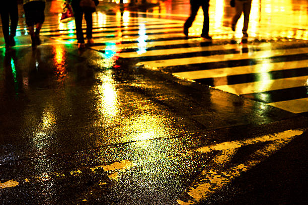 istock Wet pedestrian crossing 187222601