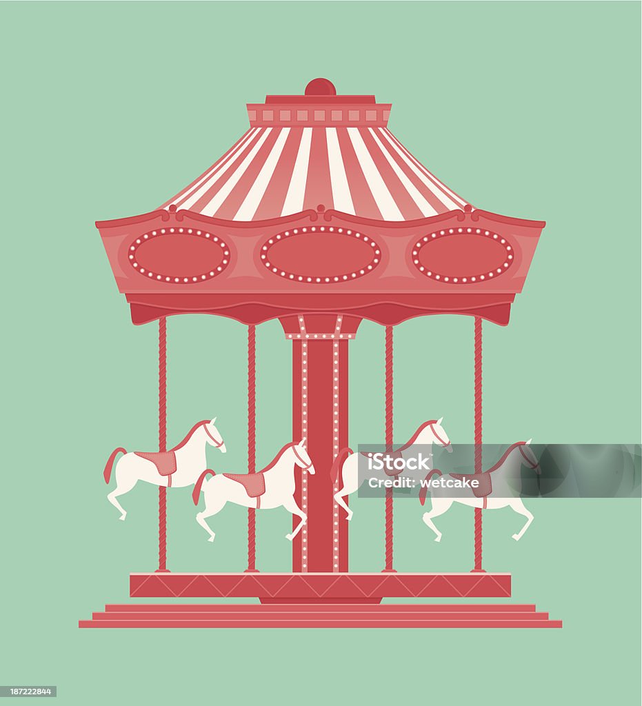 Vintage Carousel A retro style illustration of Carousel. This is an editable EPS 10 vector illustration with transparencies and gradients. It is organised into easy to edit layers and also includes a high resolution JPEG. Carousel stock vector