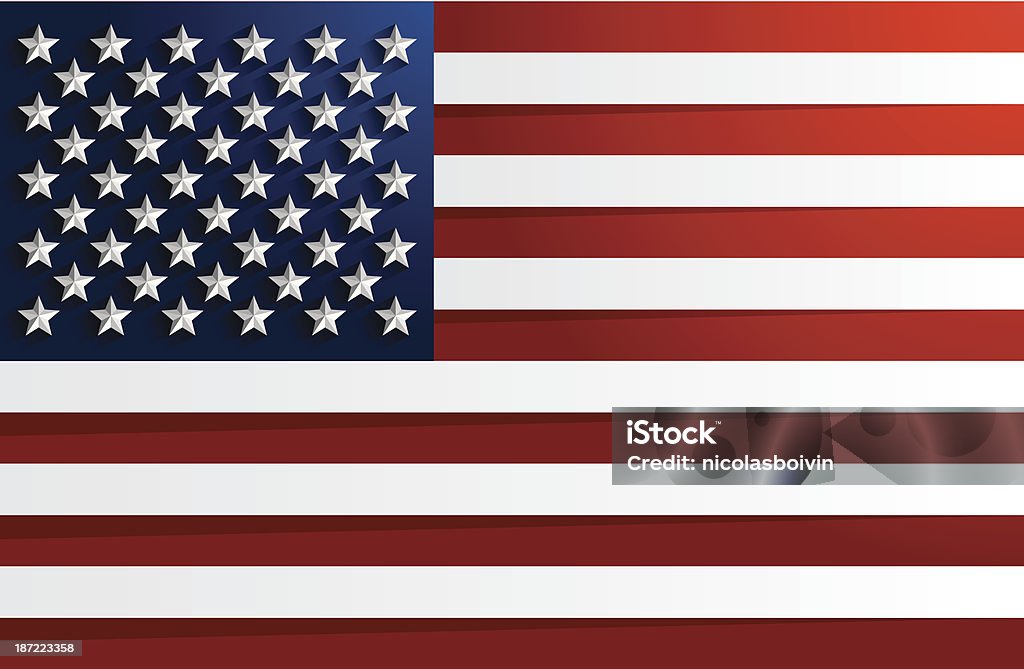 Bandeira de EUA - Royalty-free Azul arte vetorial