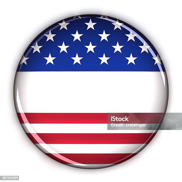 Patriotic Button Stock Photo - Download Image Now - American Flag, Campaign Button, Color Image