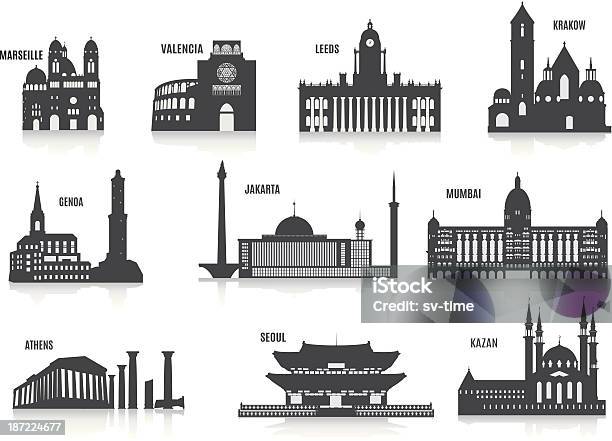 Silhouettes De Villes Vecteurs libres de droits et plus d'images vectorielles de Bâtiment vu de l'extérieur - Bâtiment vu de l'extérieur, Communauté autonome de Valence, Valence - Espagne