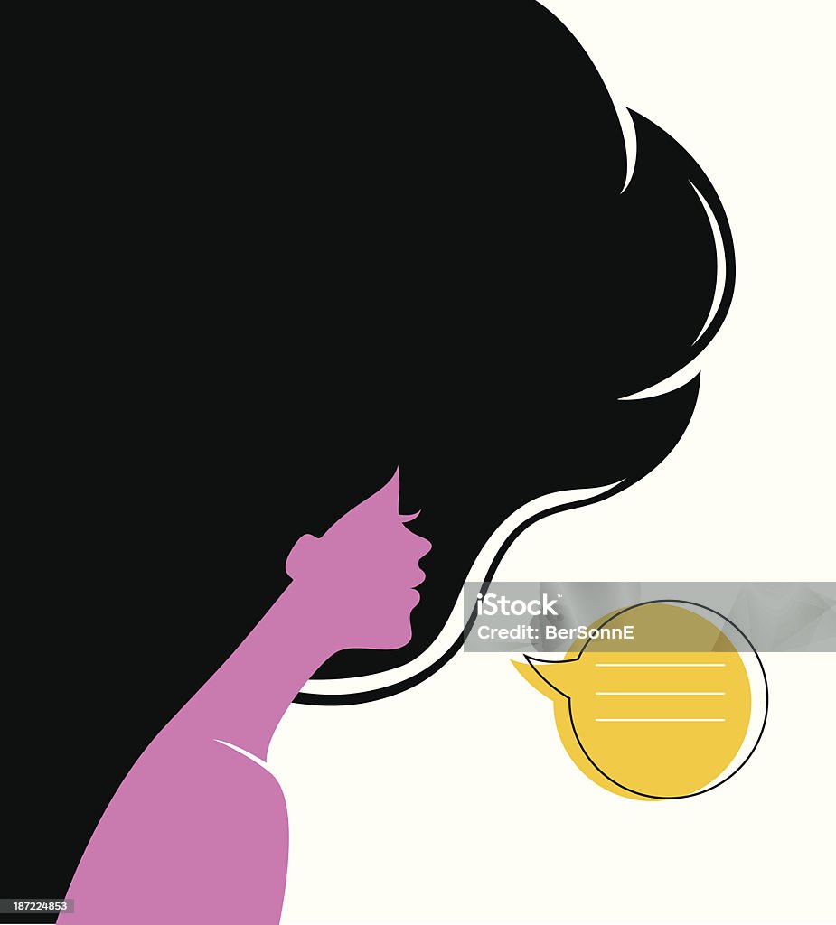 Woman's silhouette - arte vectorial de Adulto libre de derechos