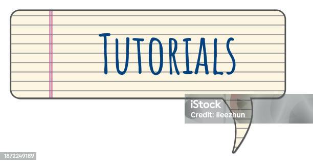 Tutorials Notebook Texture Comment Symbol Text Stock Illustration ...