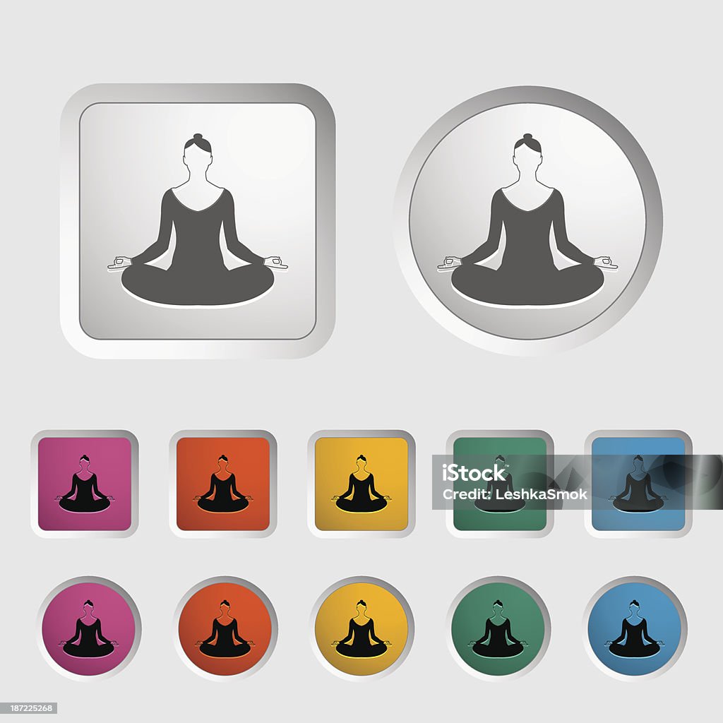 Yoga icono. - arte vectorial de Actividad libre de derechos